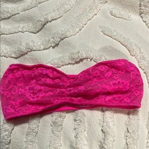 Hot Pink Lace Bandeau size medium #2517